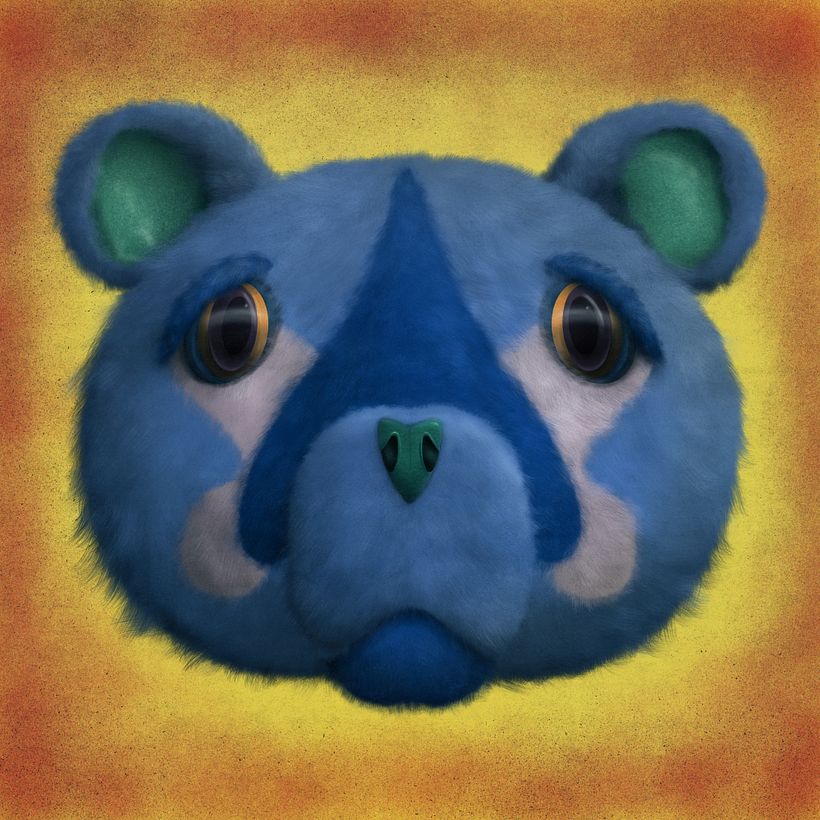 My project in Digital Illustration with Procreate course: Fuzzy bear -1