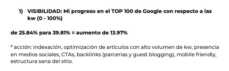 Métricas después del curso 2
