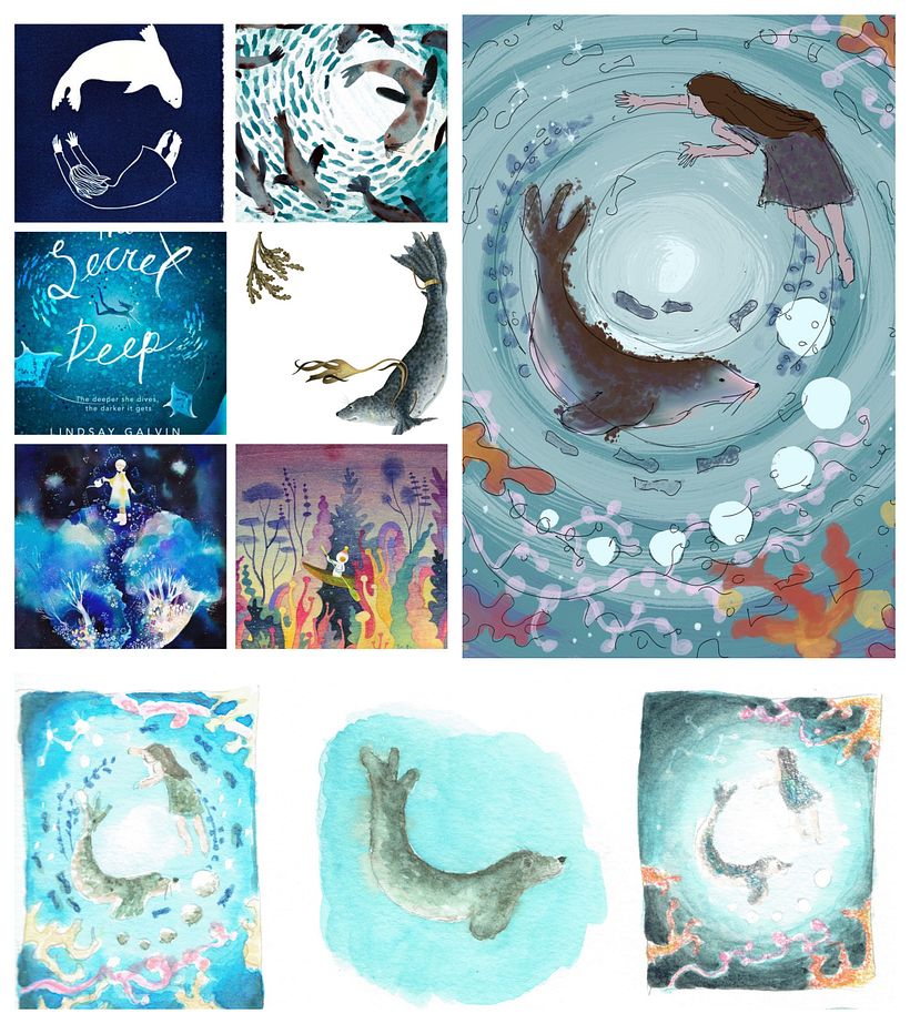Mood Board, Procreate Sketch, Watercolor Practice