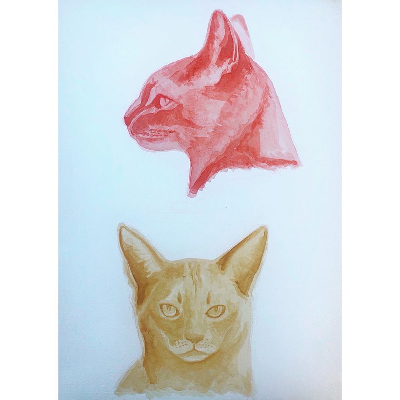 Experimental Watercolor Techniques - Layered Monochrome Colours 2