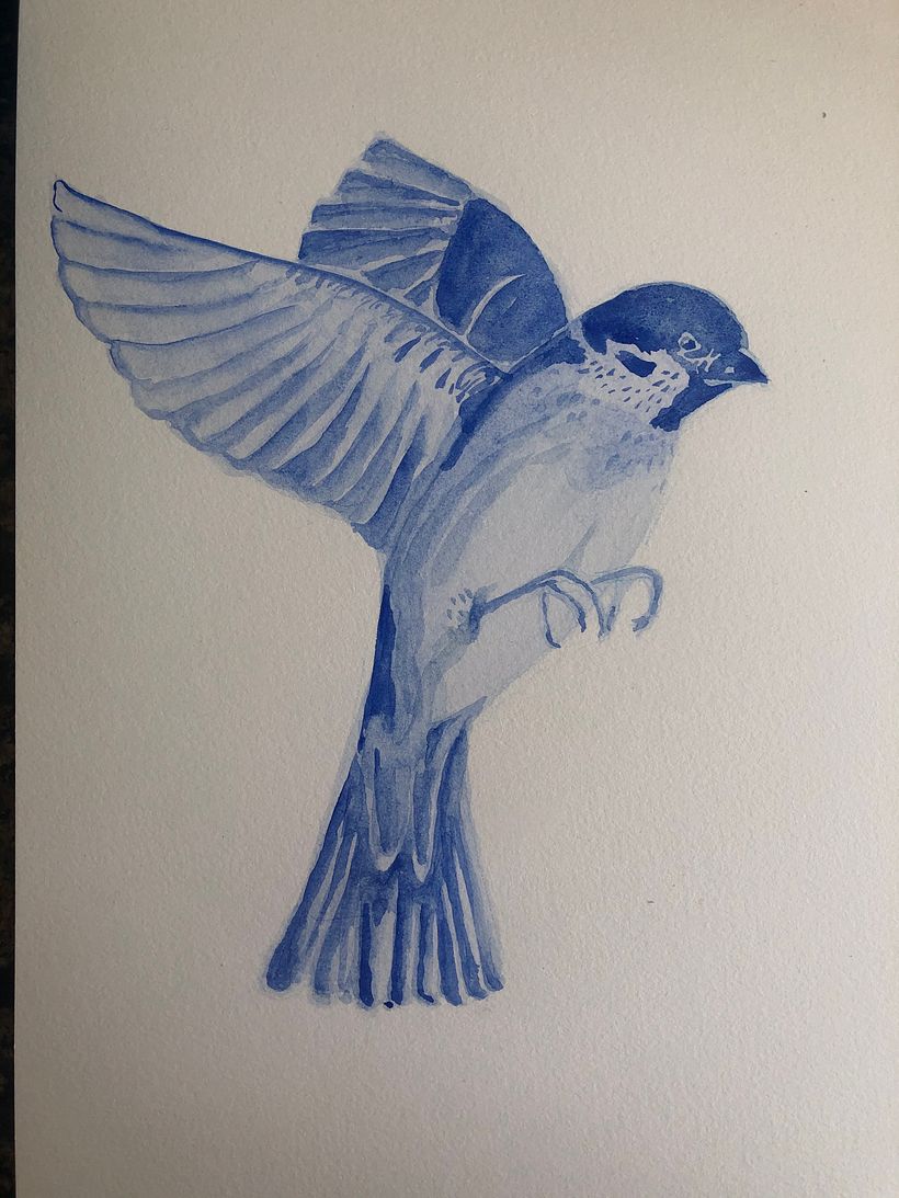 Experimental Watercolor Techniques - Layered Monochrome Colours 3