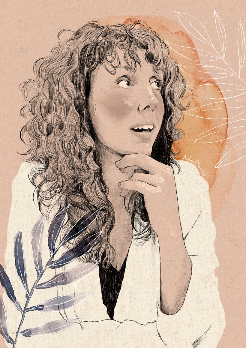 Retrato digital #procreate de mi amiga Laila