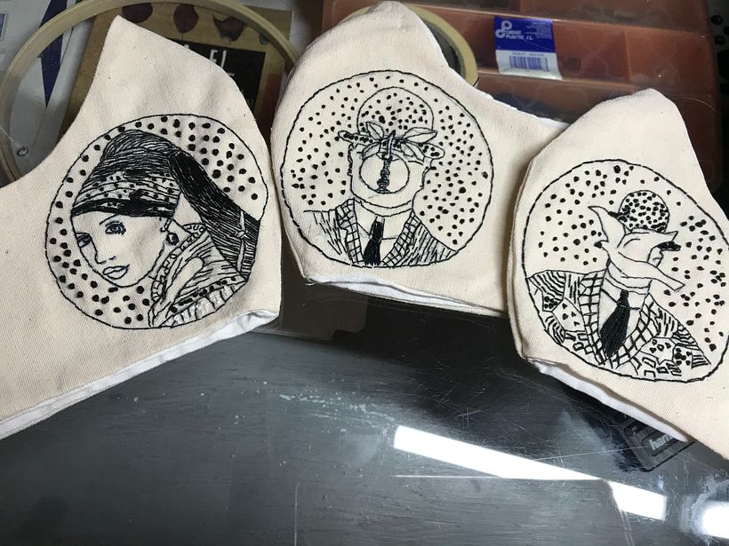 Bocetos de Magritte y Vermeer