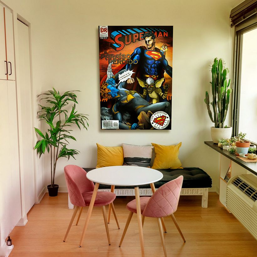 "El Paraíso Perdido" podría ser la portada de un cómic de superhéroes ambientado en un Madrid dominado por el Ángel Caído.