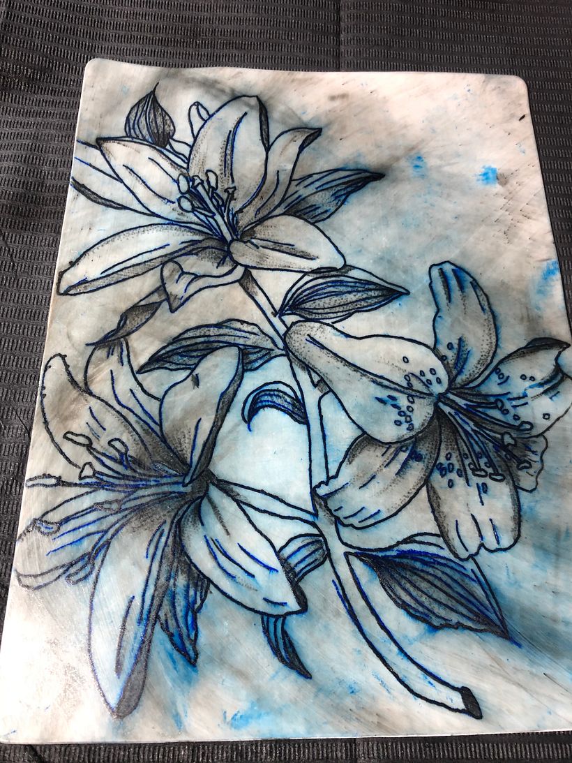 Mi Proyecto del curso: Tatuaje botánico con puntillismo 0