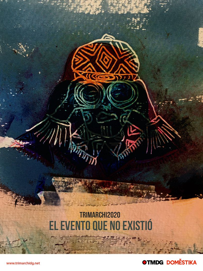 Diseño a partir de dibujos a mano y cianotipo.