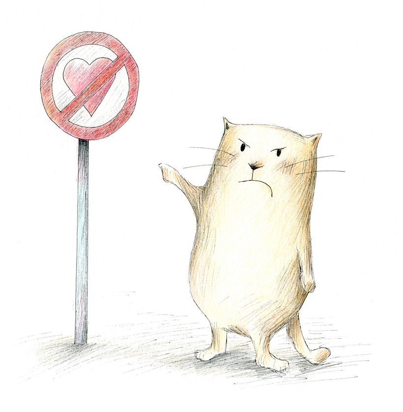 Here Comes Valentine Cat -1