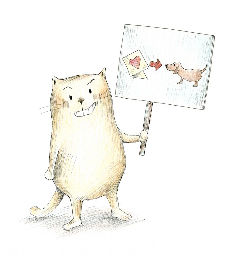 Here Comes Valentine Cat 1