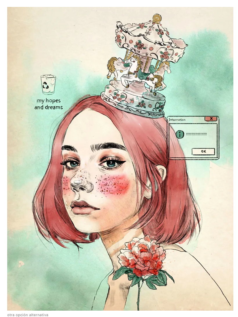 Ilustración con acuarela digital