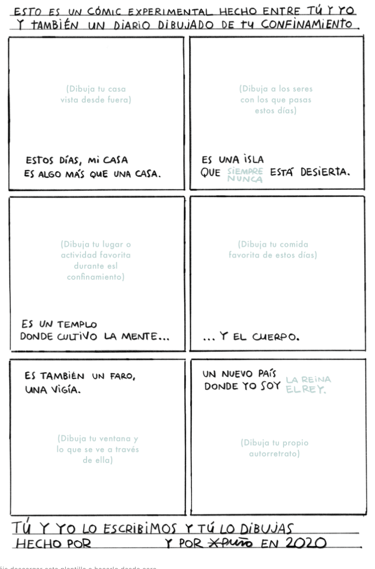 'Diario dibujado de la cuarentena'