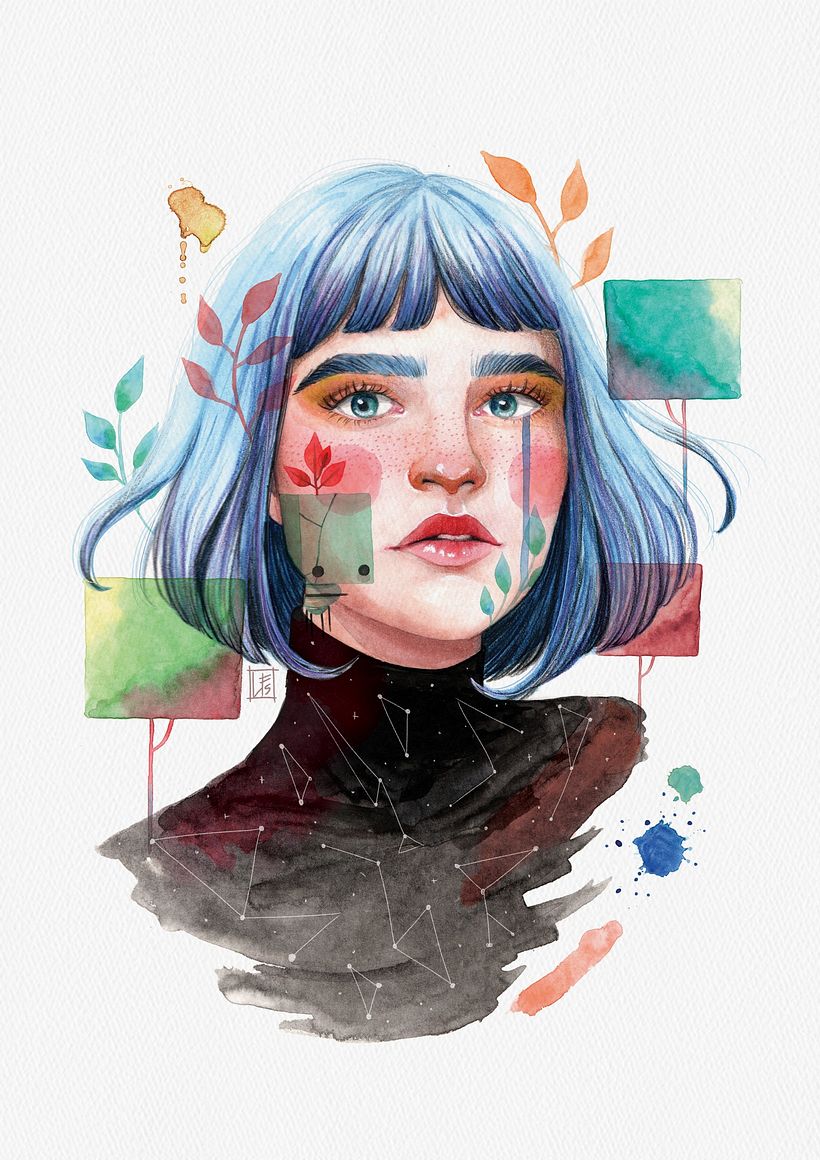 Watercolor portrait