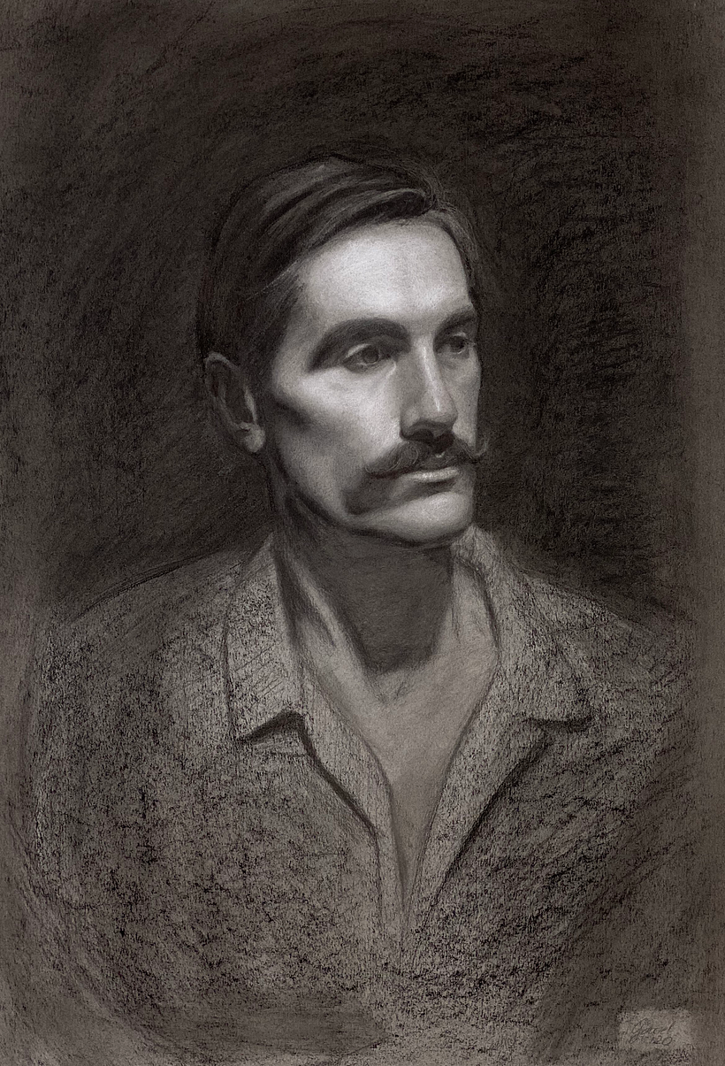 Mi Proyecto del curso: Retrato realista al carboncillo 1