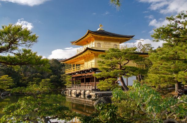 Templo do Pavilhão Dourado, Japão, século XII