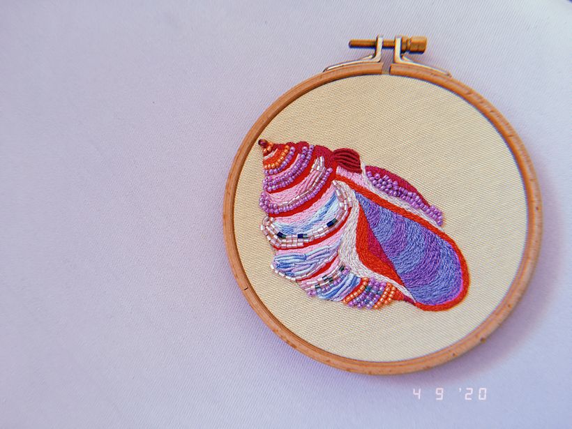 My project in Beaded Embroidery Portraits course 0