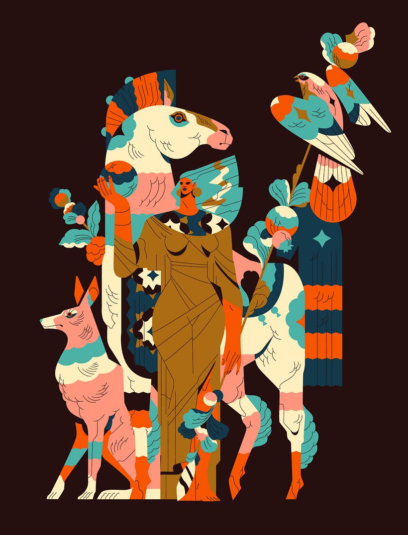 Este es otro paso previo a meter sombras en alto contraste. 