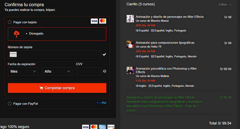 Problemas para comprar 1