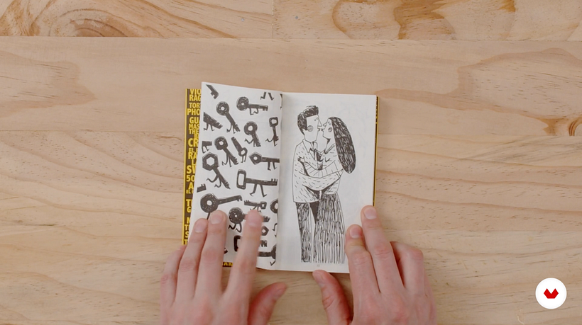 Así luce un libro plegable con ilustraciones