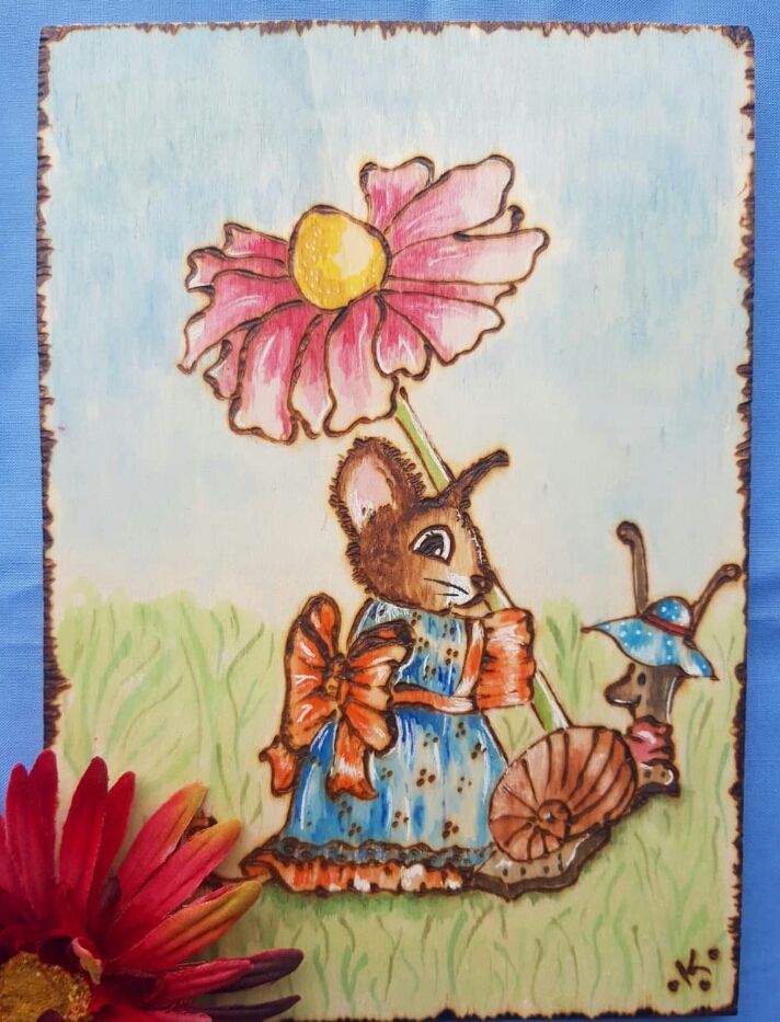 My project in Watercolour on Wood course 0