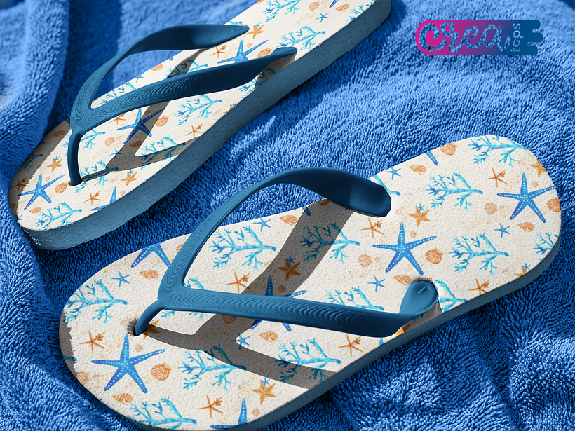 Presentacion en sandalias playeras