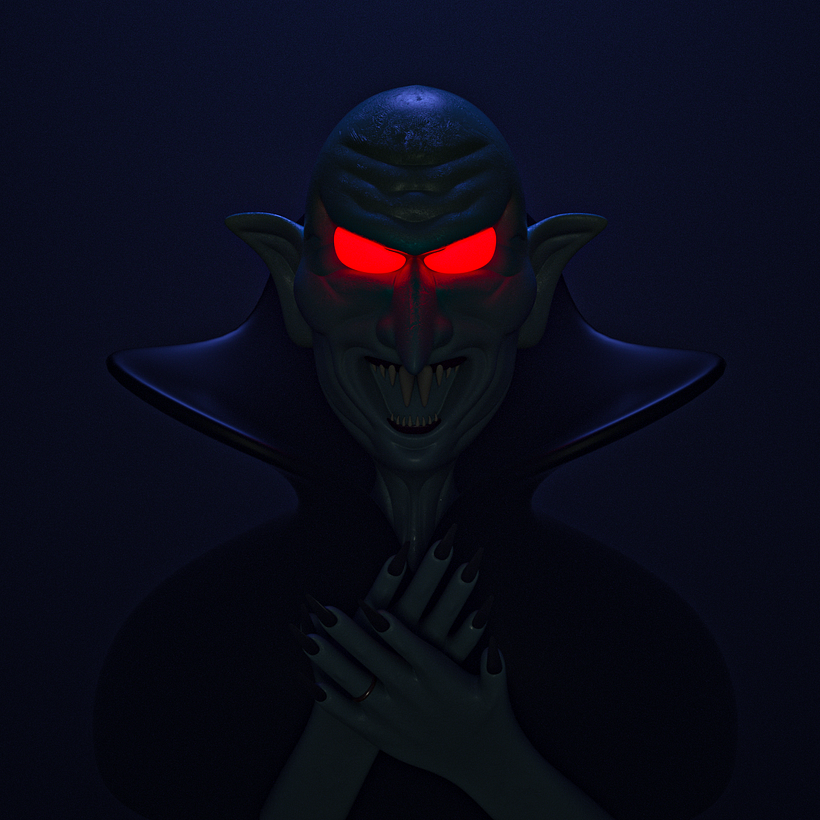 Para realizar este modelo me guie en la película de Nosferatu.