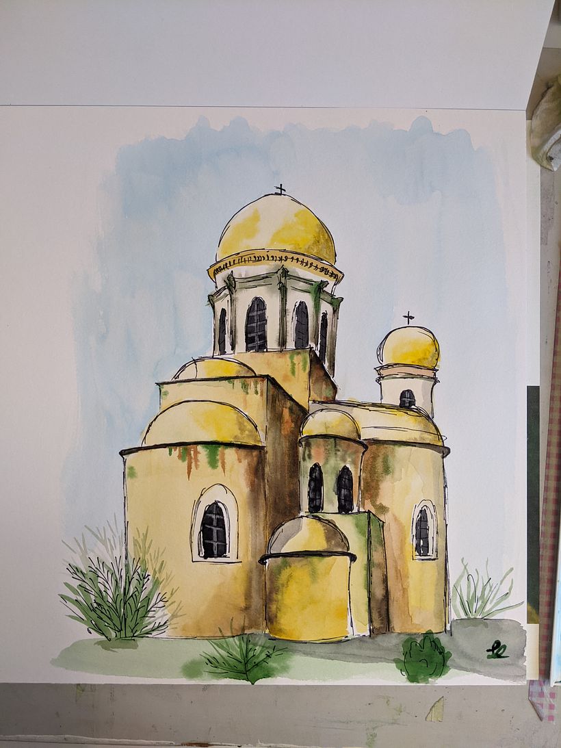 My project in Architectural Sketching with Watercolor and Ink course 0