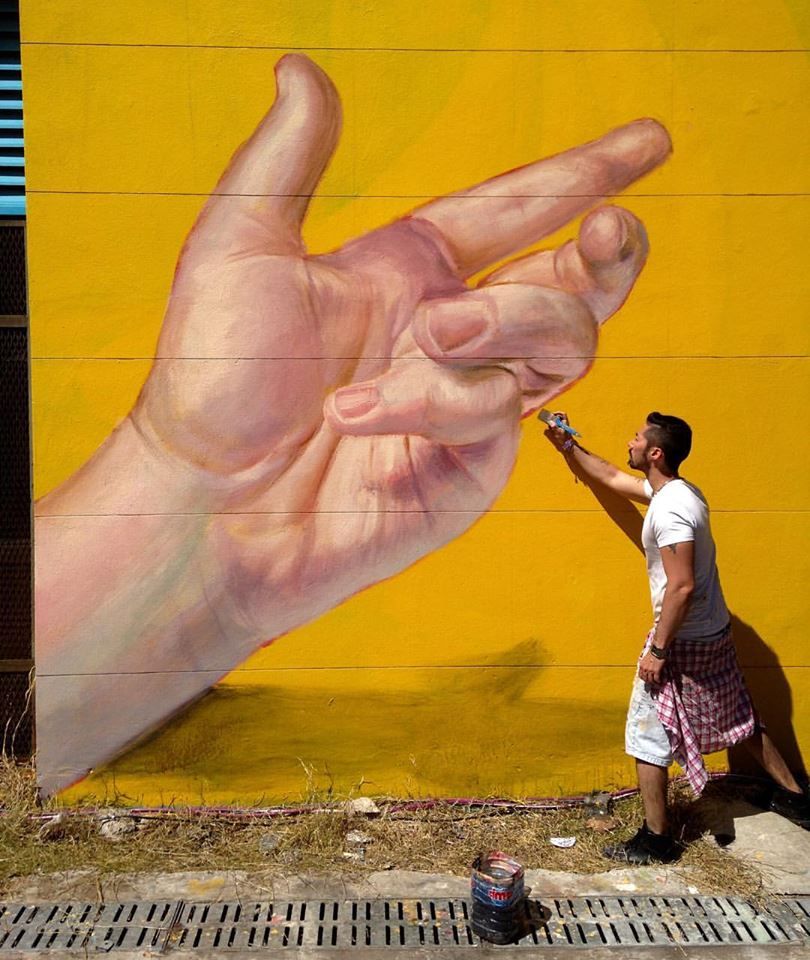 Parte de un mural hecho en Mercado de las Pulgas, Buenos Aires Argentina. Realizado con latex