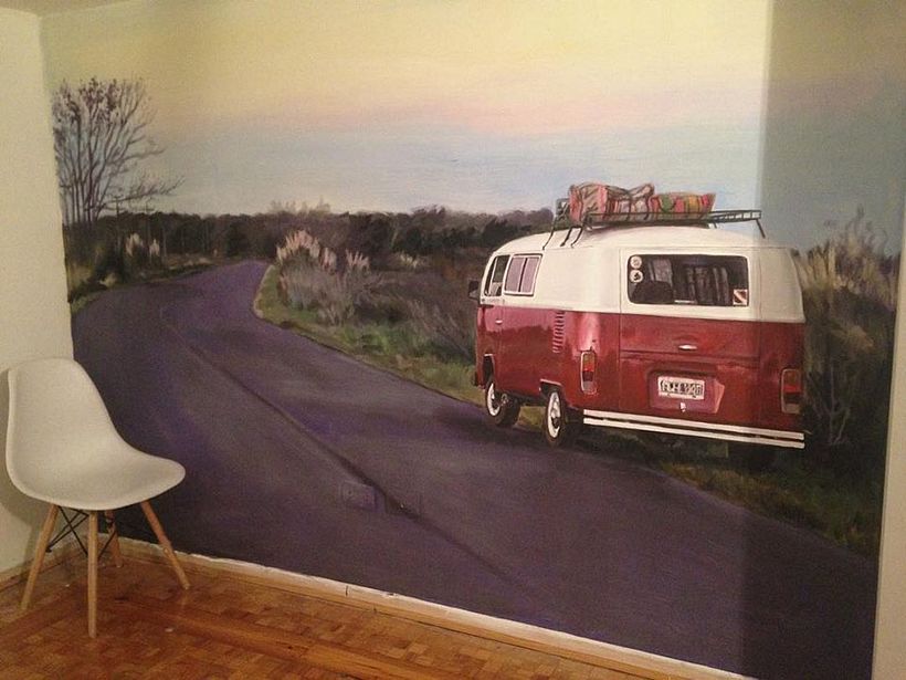 Mural hecho en Fundacion Si, Buenos Aires Argentina. Realizado con latex