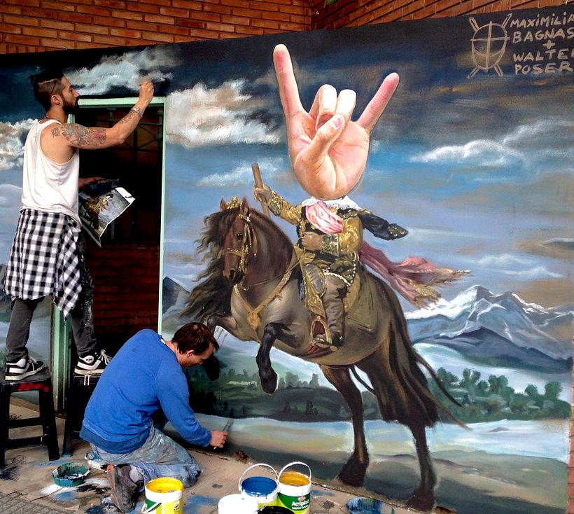 Mural hecho en Belgrano, Buenos Aires Argentina. Realizado con hidroesmalte