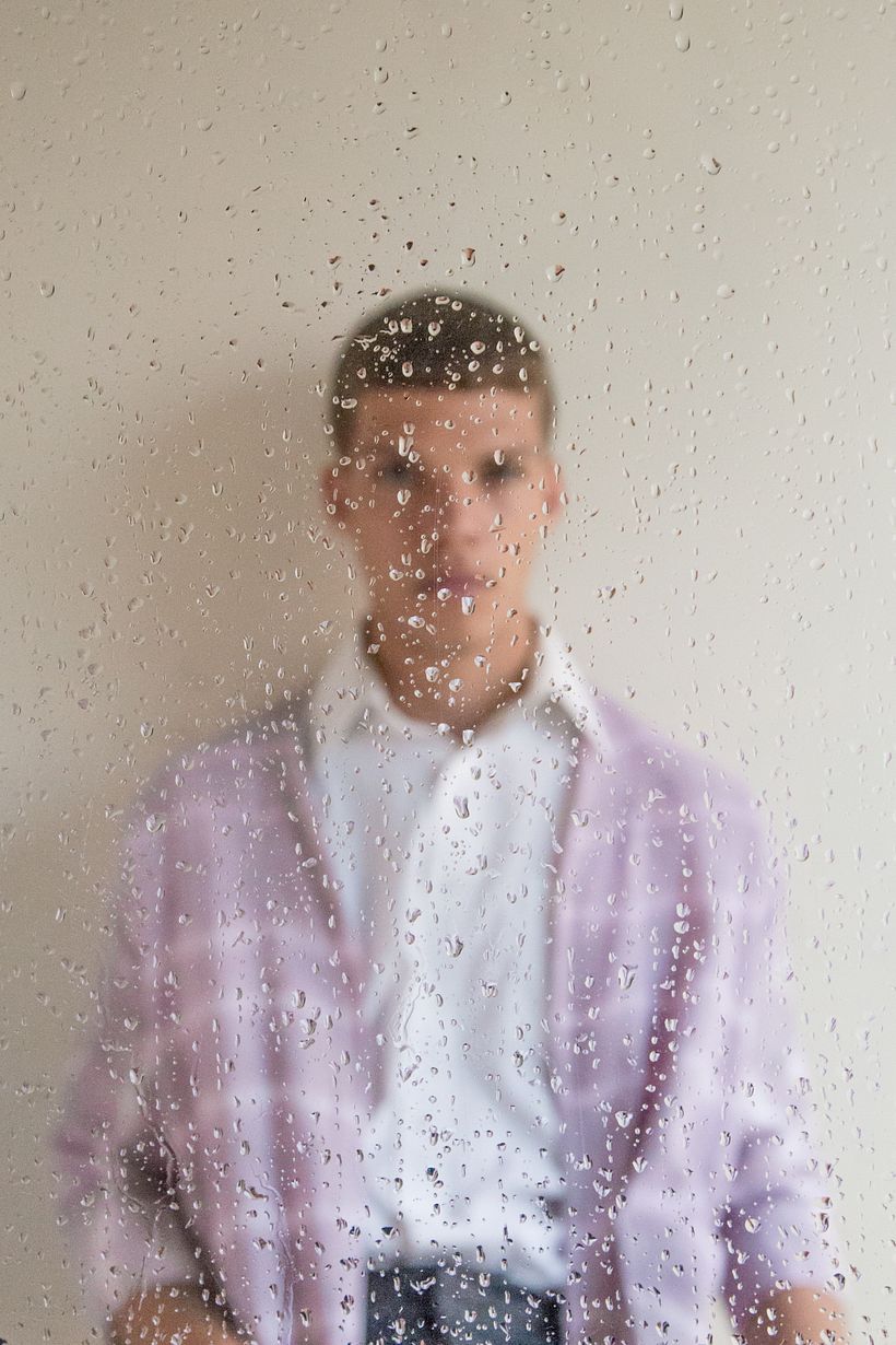 Kimono teñido con tintes naturales (muitle) y tecnica de shibori.