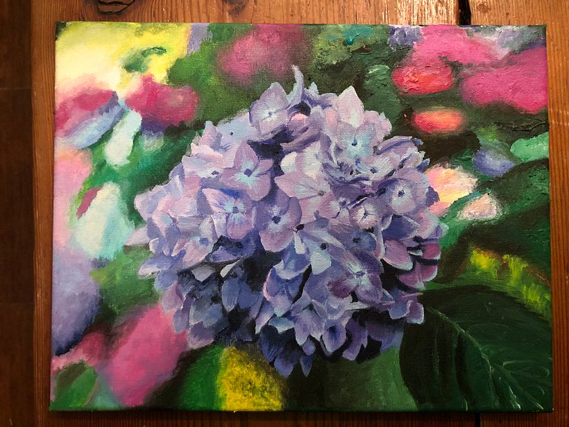 Hydrangea painting 0