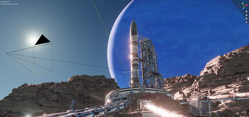 View from the viewport with EEVEE