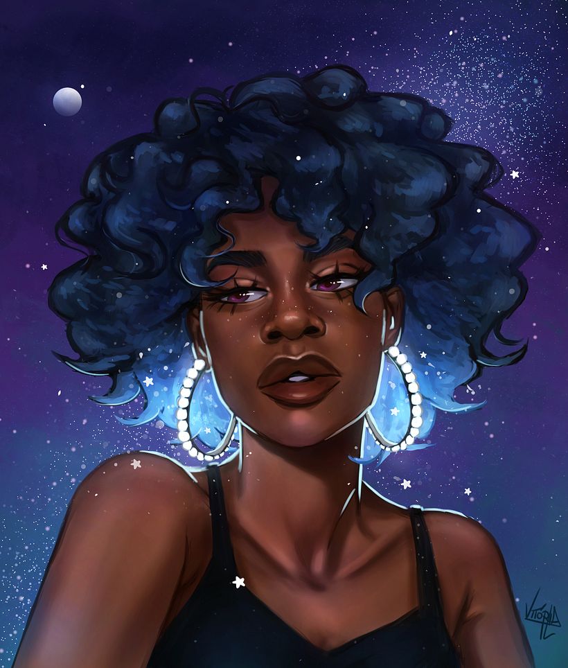 Projeto Final ( Finalizando o projeto com pontos de luz mais centradas e brilho. Adicionando mais estralas e a lua. )