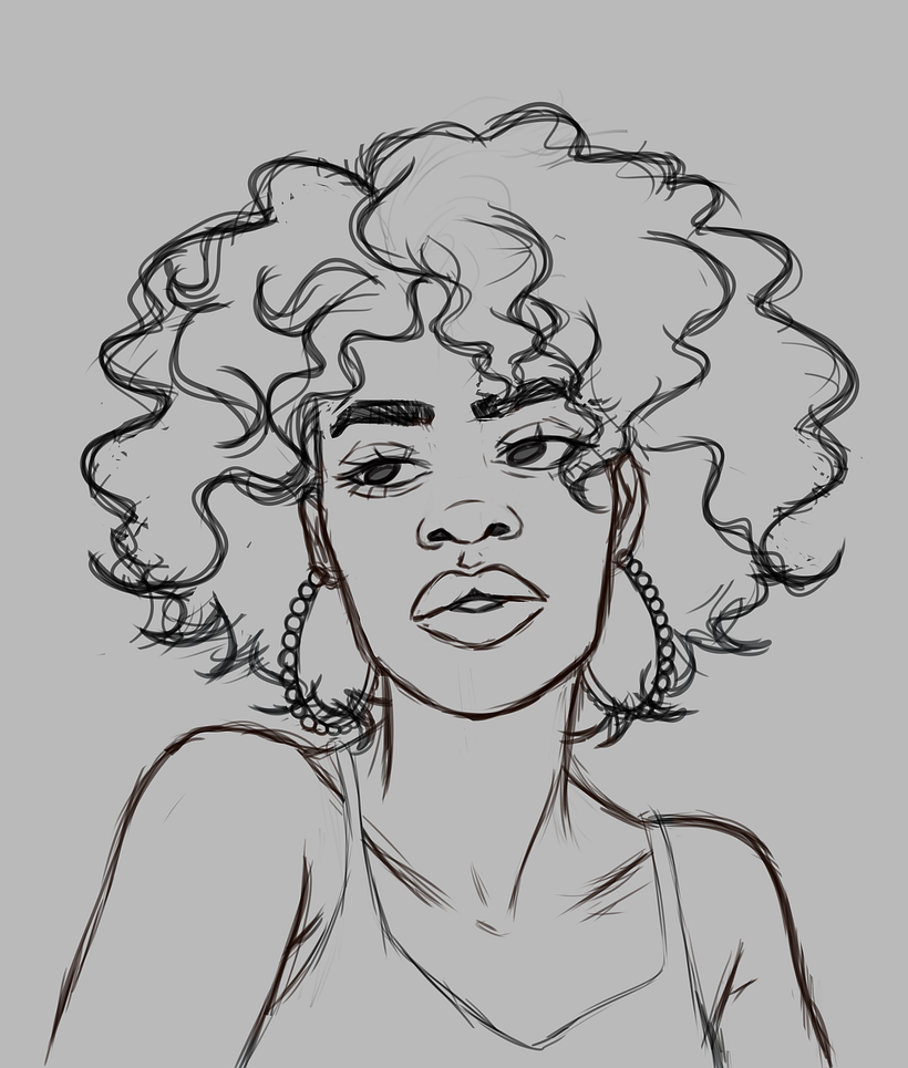 sketch time ( Esboço feito a partir das fotos de referência. )