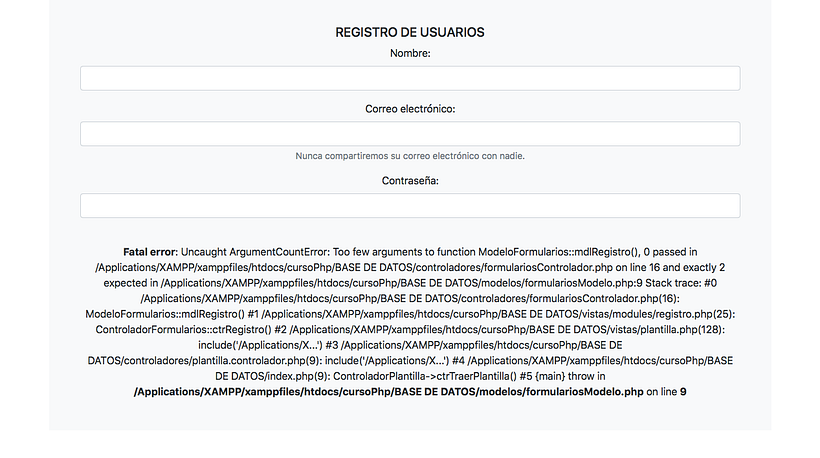 Error conexión base de datos mediante formulario en PHP 1