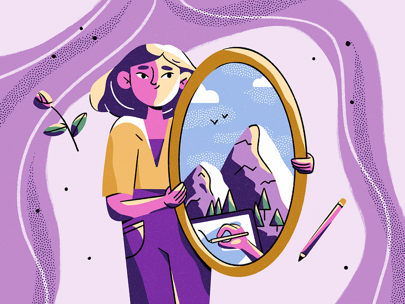 An illustration about future plans. This year I want to focus on environment/nature illustrations, drawing more animals and g