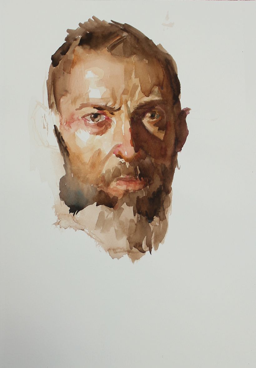 Process of while painting Jean Valjean