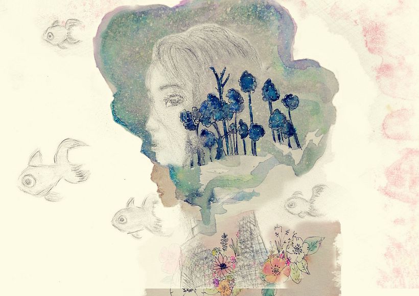 My project in Illustrated Portrait in Watercolor course -1