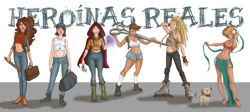 Mi Proyecto del curso: HEROINAS REALES - Ilustración tradicional