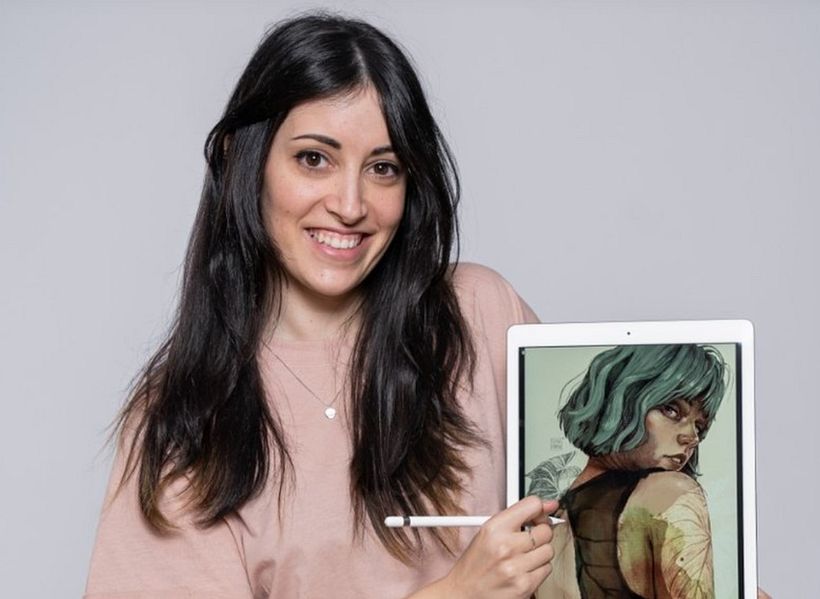 A ilustradora e desenhista Elena Garnu