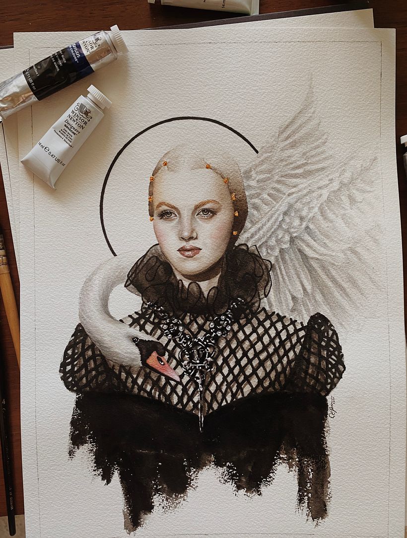Winged Muse - Ilustrasi tradisional