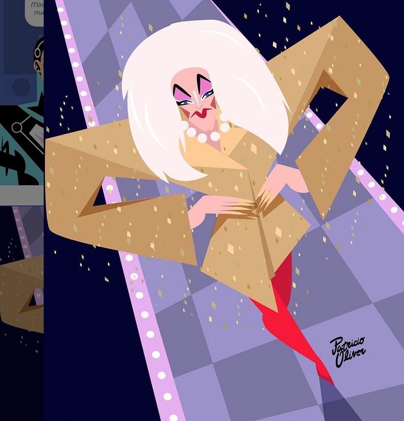 Jimbo the drag clown por Patricio Oliver.