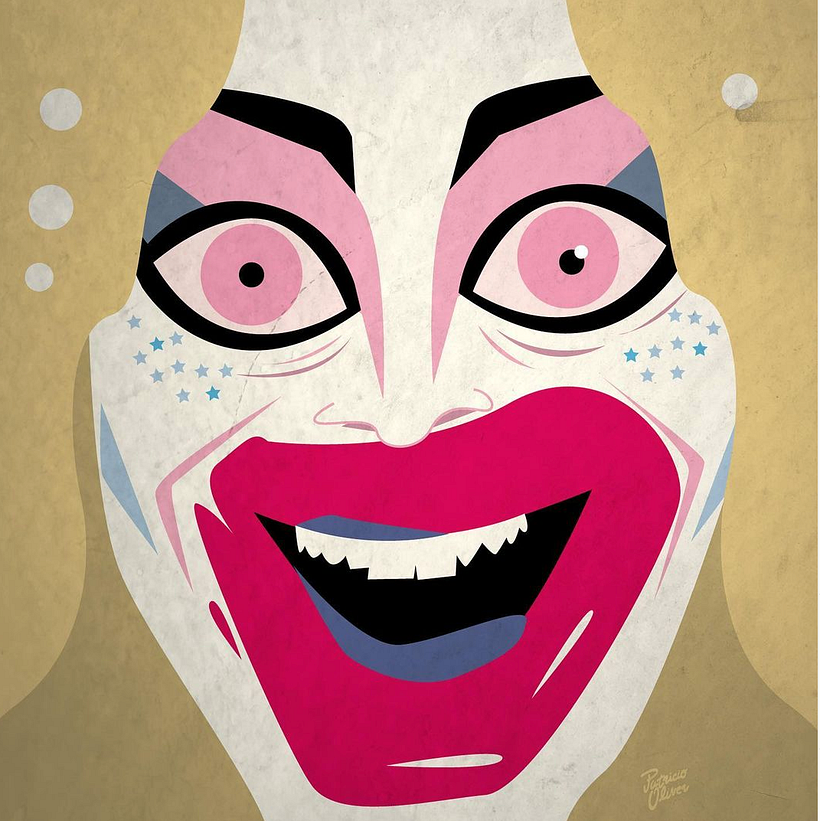 Jimbo the drag clown por Patricio Oliver.
