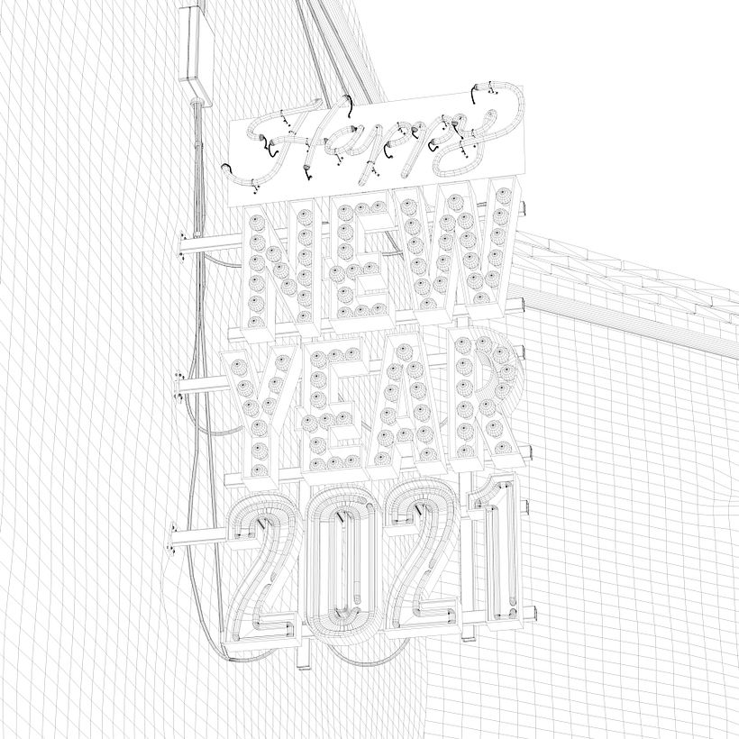 Merry Christmas & Happy New Year 2021 neon lights 9