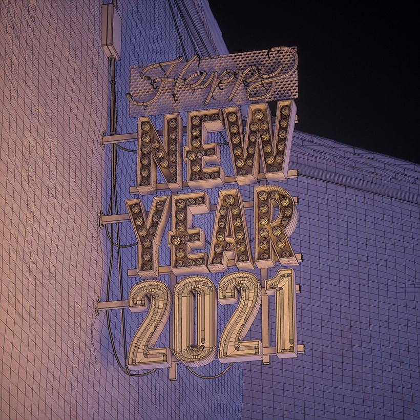 Merry Christmas & Happy New Year 2021 neon lights 11