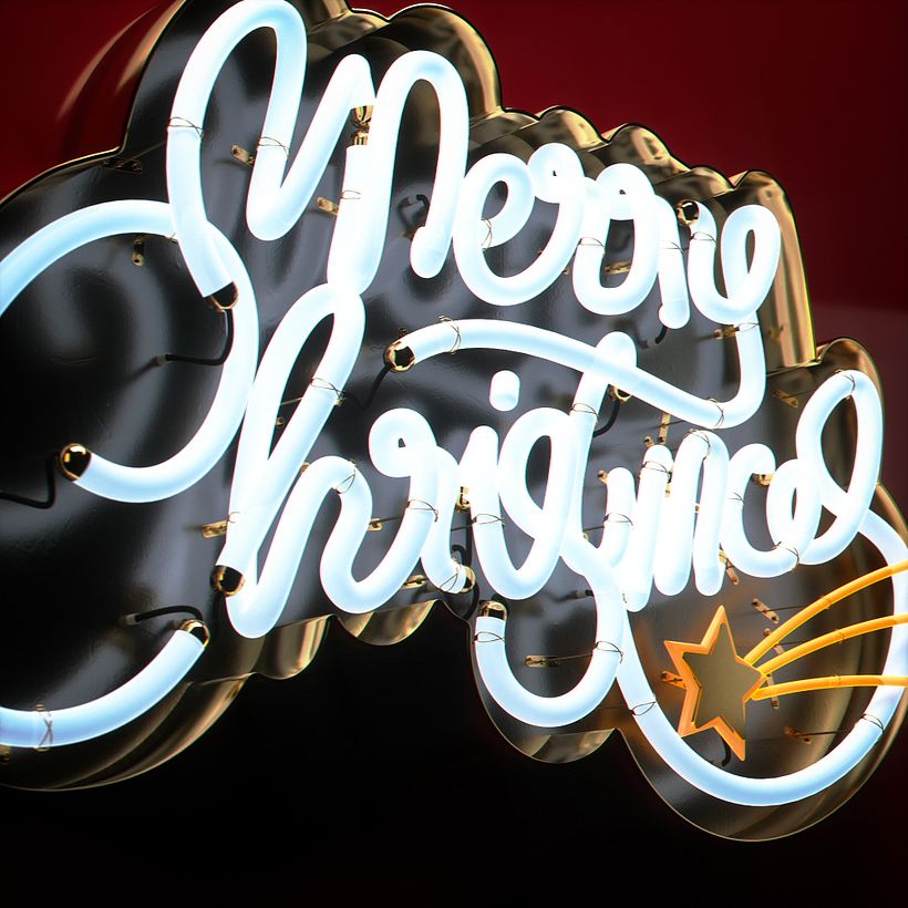 Merry Christmas & Happy New Year 2021 neon lights 5