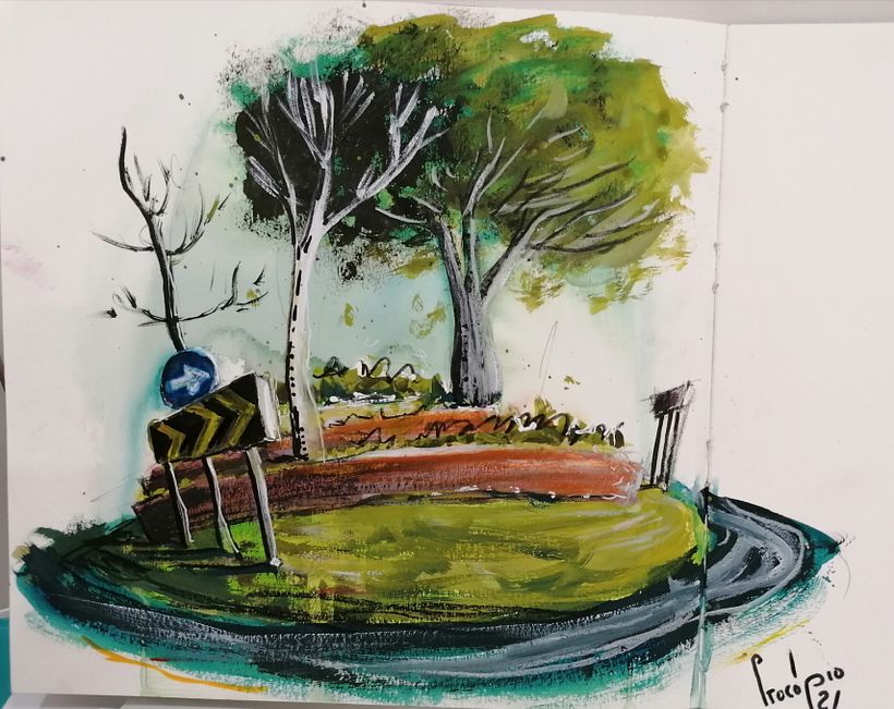 Meu projeto do curso: Sketchbook pictórico com guache: ROTUNDAS 1