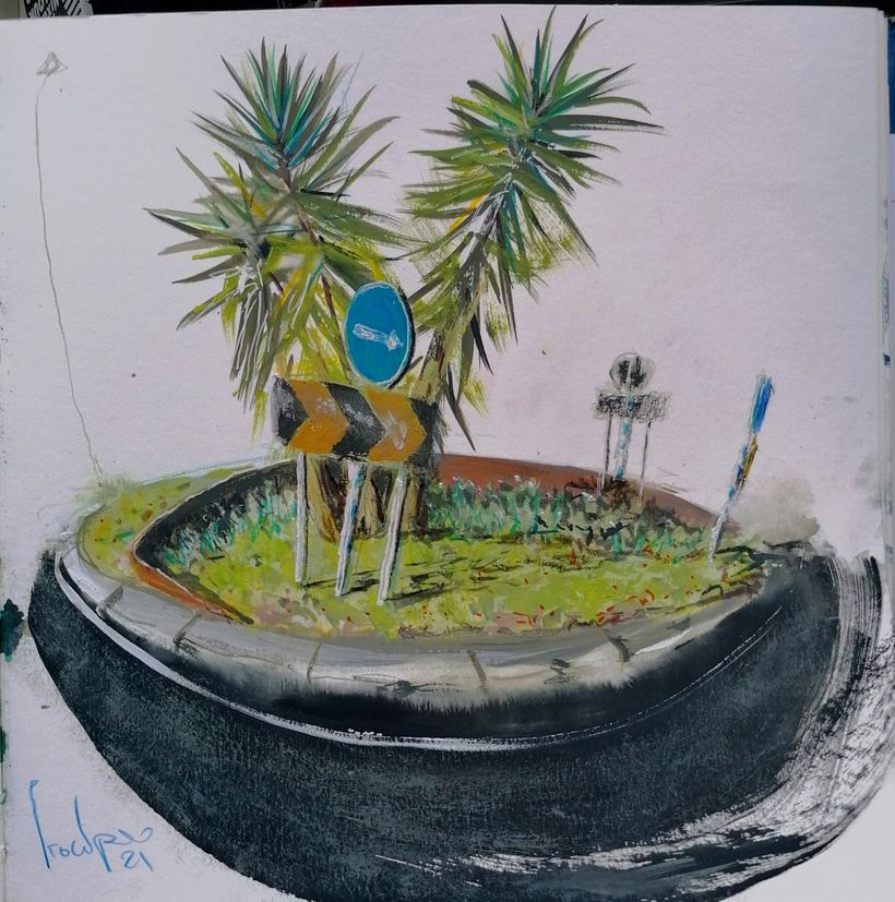 Meu projeto do curso: Sketchbook pictórico com guache: ROTUNDAS 3