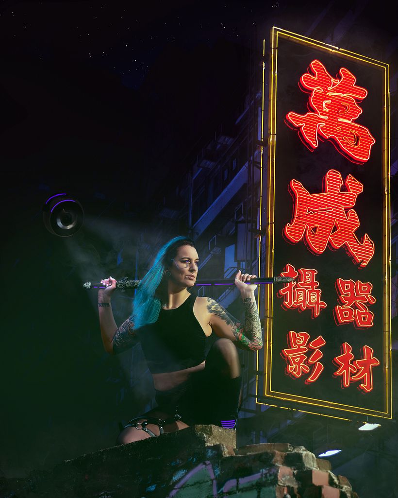 My project in Futuristic Photomontage in Adobe Photoshop course 0