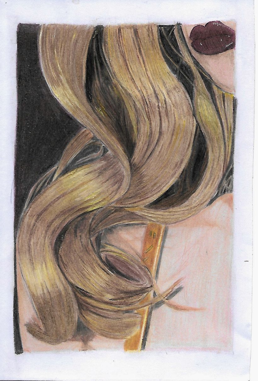 Ejercicio las partes del rostro "Retrato realista con lápices de colores". 3