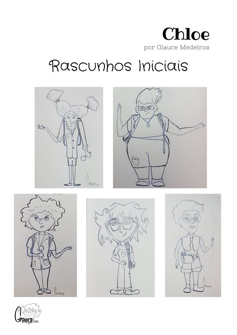 Esboços Iniciais - por Glauce Medeiros